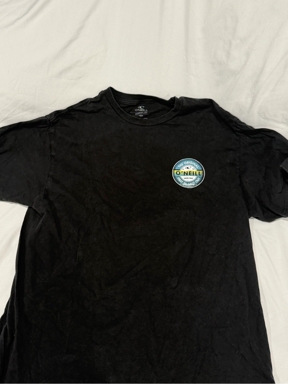 O'Neill Black Short-Sleeve Tee with Circular Chest Logo